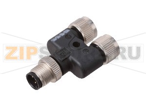Сплиттер датчика-исполнительного устройства Y-distributor V15S-YEE-V15/V15 Pepperl+Fuchs Описание оборудованияY-Splitter, M12 plug to 2 x M12 socket