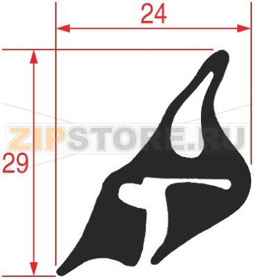 ПРОКЛАДКА РАМЫ ДВЕРЦЫ, 1640 ММ 