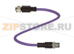 Соединитель линии передачи данных Connection cable V15B-G-2M-PUR-ABG-V15B-G Pepperl+Fuchs Описание оборудованияBus cable PROFIBUS, M12 to M12, PUR cable