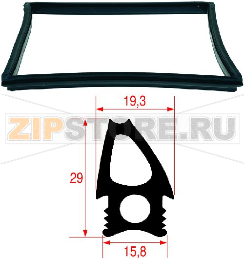 УПЛОТНИТЕЛЬ ДВЕРИ ПЕЧИ 475X470 ММ 