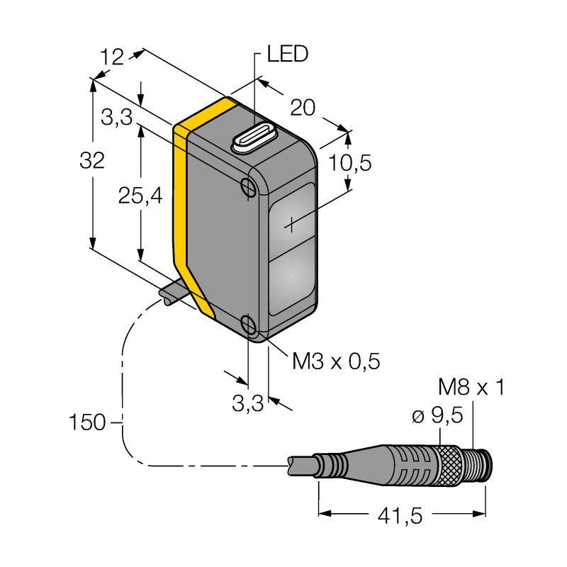 Датчик фотоэлектрический Turck Q20PFF50Q 