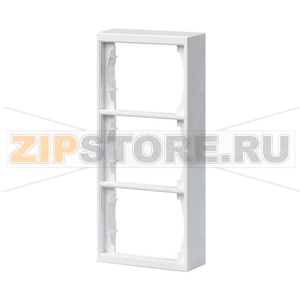 Рамка трехместная, монтаж: наружный, белая ABB 2TKA000381G1 
