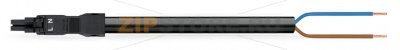 pre-assembled connecting cable; Eca; Socket/open-ended; 2-pole; Cod. A; H05VV-F 2 x 1.5 mm; 7 m; 1,50 mm; black Wago 891-8992/106-701 Protected against mismating and maintenance-freeLow profile with 4.4 mm pole spacing...