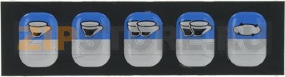 PUSH-BUTTON PANEL MEMBRANE 5 BUTTONS 