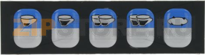 PUSH-BUTTON PANEL MEMBRANE 5 BUTTONS 
