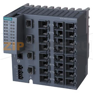 SCALANCE XC224-4C G (E/IP) managed Layer 2 IE switch; IEC 62443-4-2 certified; Full Gigabit; 20x 10/100/1000 Mbps RJ45 ports; 4x 1000 Mbps combo ports (either 1000 Mbps/ SFPs or 10/100/1000 Mbps RJ45 ports can be used); 1x console port; diagnostics LED; r 