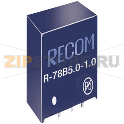 Преобразователь DC/DC, печатный монтаж, 3.3 В/DC, 1 A, 3.3 Вт Recom R-78B3.3-1.0 
