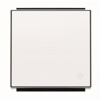 Клавиша для одноклавишных выключателей/переключателей/кнопок с символом "Свет" и линзой подсветки, альпийский белый ABB 2CLA850440A1101