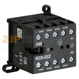 Миниконтактор K6-22-Z, 3 А, 400 В, AC3, катушка: 12 В/DC ABB GJH1213001R0227 