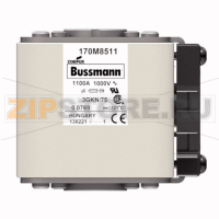 Предохранитель, 1000 A, AC 1000 В, 150 кА, size 3, 74x92x91 мм, aR, IEC UL Eaton FUSE 1000A 10