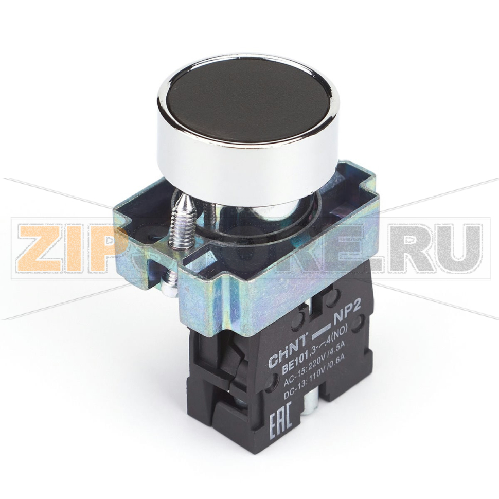 Кнопка управления, IP40, без подсветки, черная Chint NP2-BA21 