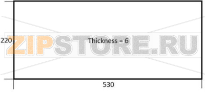 DOOR GLASS FOR OVEN 530x220x6 mm 