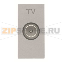 Механизм ТВ розетки, одномодульный, серебристый ABB 2CLA215070N1301