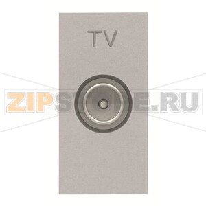 Механизм ТВ розетки, одномодульный, серебристый ABB 2CLA215070N1301 