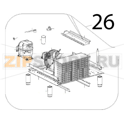 Motor unit Angelo Po DA51 Motor unit Angelo Po DA51Запчасть на деталировке под номером: 26
