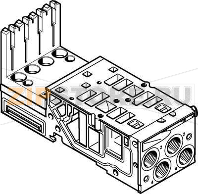 Плита монтажная Festo VMPA2-AP-2-1-EMS-4 