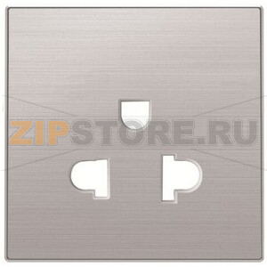 Накладка розетки, нержавеющая сталь ABB 2104.80 