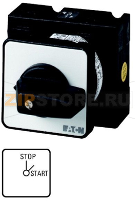 Переключатель вкл/выкл, контакты: 4, 32 A, STOP-START, 45°, с фиксацией Eaton T3-2-15414/EZ 