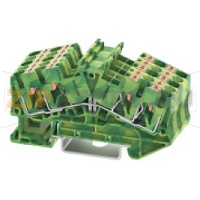 Клемма проходная Push-in, серая CHIKU RPVTT 2,5S-QUATTRO-PE