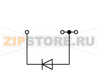 Component terminal block; 3-conductor; with diode 1N5408; anode, right side; for DIN-rail 35 x 15 and 35 x 7.5; 4 mm; CAGE CLAMP®; 4,00 mm; gray Wago 281-673/281-401 Примечание:Terminating Aluminum ConductorsWAGO spring clamp terminal blocks are suitable for solid aluminum conductors up to 4 mm?/12 AWG if WAGO “Alu-Plus” Contact Paste is used for termination.“Alu-Plus” Contact Paste Advantages:Automatically destroys the oxide film during clamping.Prevents fresh oxidation at the clamping point.Prevents electrolytic corrosion between aluminum and copper conductors (in the same terminal block).Provides long-term protection against corrosion....