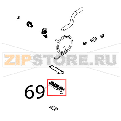 Staffa sup. porta Unox XVC 515G Staffa sup. porta Unox XVC 515GЗапчасть на деталировке под номером: 69