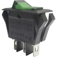 Переключатель клавишный 250 В/AC, 10 А, 1 x выкл/вкл TRU Components TC-R13-72B-01