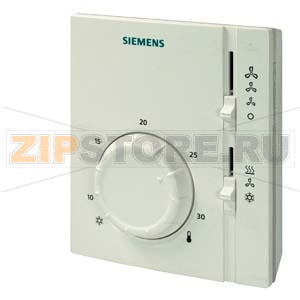 RAB31.1 - Электромеханический комнатный термостат для 4-трубных фэнкойлов, переключатель нагрев/охлаждение/только вентилятор Siemens RAB31.1 