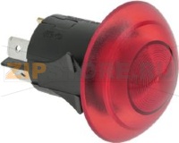 КРАСНЫЙ 1-ПОЛЮСНЫЙ ПЕРЕКЛЮЧАТЕЛЬ, 16А, 250В