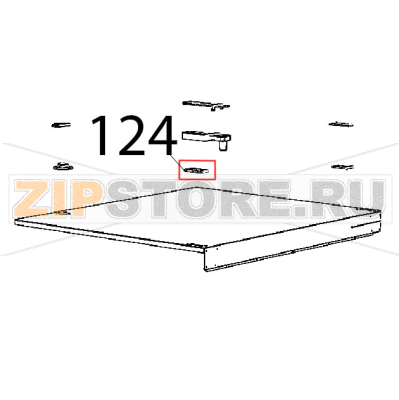 Zinc plat. door counter bracket Unox XB 895 Zinc plat. door counter bracket Unox XB 895Запчасть на деталировке под номером: 124