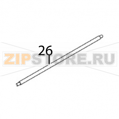 Ribbon shaft Sato CT408LX TT Ribbon shaft Sato CT408LX TTЗапчасть на деталировке под номером: 26Название запчасти на английском языке: Ribbon shaft Sato CT408LX TT.