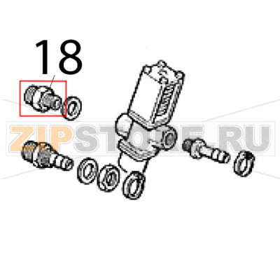 Raccordo ingresso acqua Scotsman MF 46 WS Raccordo ingresso acqua Scotsman MF 46 WSЗапчасть на деталировке под номером: 18