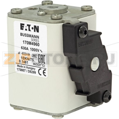 Предохранитель, 160 A, AC 1000 В, 125 кА, 1, 51x69x138 мм, aR, DIN, IEC Eaton FUSE 160A 1000V 1 