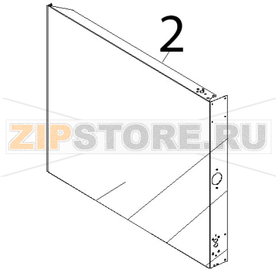 Fianco SX inox Unox XBC 404 Fianco SX inox Unox XBC 404Запчасть на деталировке под номером: 2