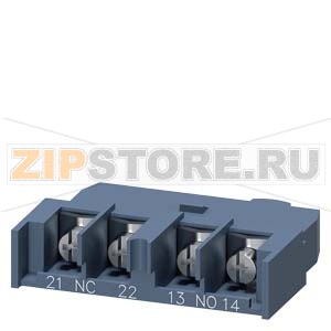 ФРОНТАЛЬНЫЙ БЛОК-КОНТАКТ, 1НО+1НЗ, КЛЕММЫ ПОД КОЛЬЦЕВЫЕ КАБЕЛЬНЫЕ НАКОНЕЧНИКИ, ДЛЯ АВТОМАТИЧЕСКОГО ВЫКЛЮЧАТЕЛЯ 3RV2 Siemens 3RV2901-4E 