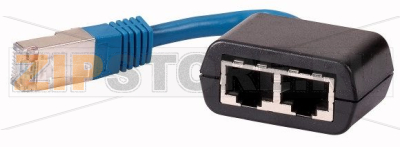 Сплиттер ПЧ (RJ45, 2 гнезда/1 штекер) Eaton DX-SPL-RJ45-2SL1PL 