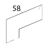 Vetro interno 715x414x4 BETFL L.M. rossella Unox XF 193