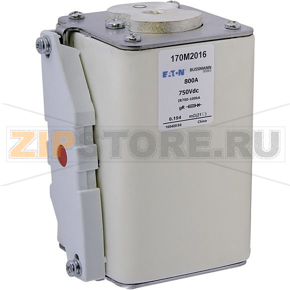 Предохранитель, 800 A, DC 750 В, 110 кА, size 3, 75x88x131 мм, gR, IEC Eaton FUSE 800A 750VDC A 