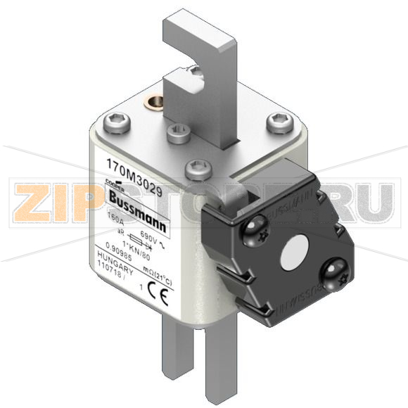 Предохранитель, 160 A, AC 690 В, 200 кА, size 1, 43x60x110 мм, aR, DIN, IEC Eaton FUSE 160A 690 