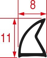 GUARNIZIONE PORTA FORNO 480x320 mm 