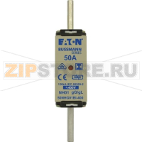 Предохранитель, 50 A, AC 400 В, 120 кА, NH01, gL/gG, IEC Eaton NH FUSE 50A 400V GG/GL SIZE 01