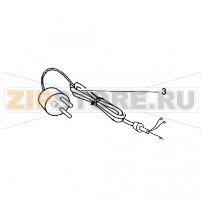 Power cord w. plug Bartscher IK 35SK Power cord w. plug Bartscher IK 35SKЗапчасть на деталировке под номером: 3Название запчасти на английском языке: Power cord w. plug Bartscher IK 35SK