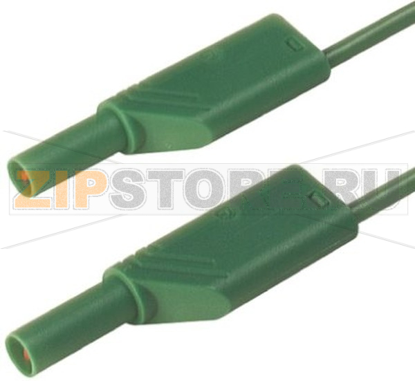Провод испытательный 0.5 м, 32 A, 1000 В/AC/DC, зеленый Hirschmann 934087104 