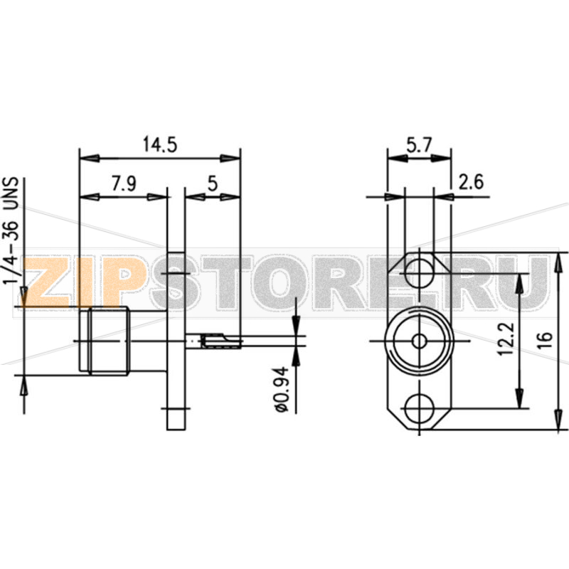 Разъем SMA, 50 Ом, 1 шт Telegärtner J01151A0149 