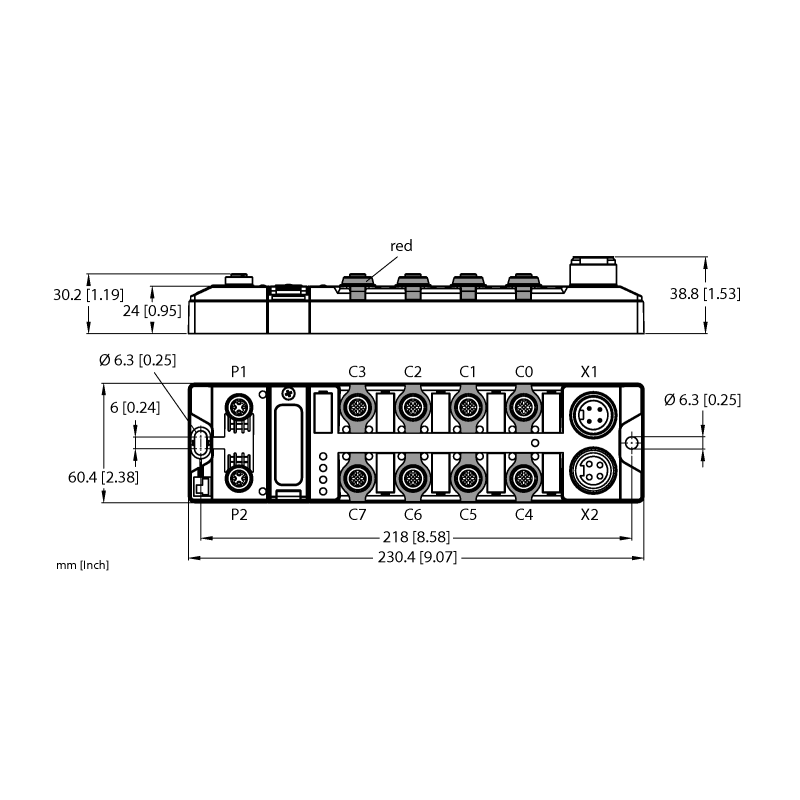 Блок для обеспечения безопасности EtherNet/IP и CIP Turck TBIP-L4-4FDI-4FDX 