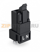 Розетка для печатных плат; прямые; 2-пол.; Код. A; черные Wago 890-802