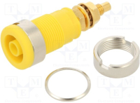 Гнездо 4 мм, 32 А, 1 кВ/DC, желтое Hirschmann SEB 2600 G M4 GE