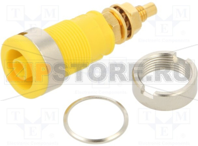 Гнездо 4 мм, 32 А, 1 кВ/DC, желтое Hirschmann SEB 2600 G M4 GE 