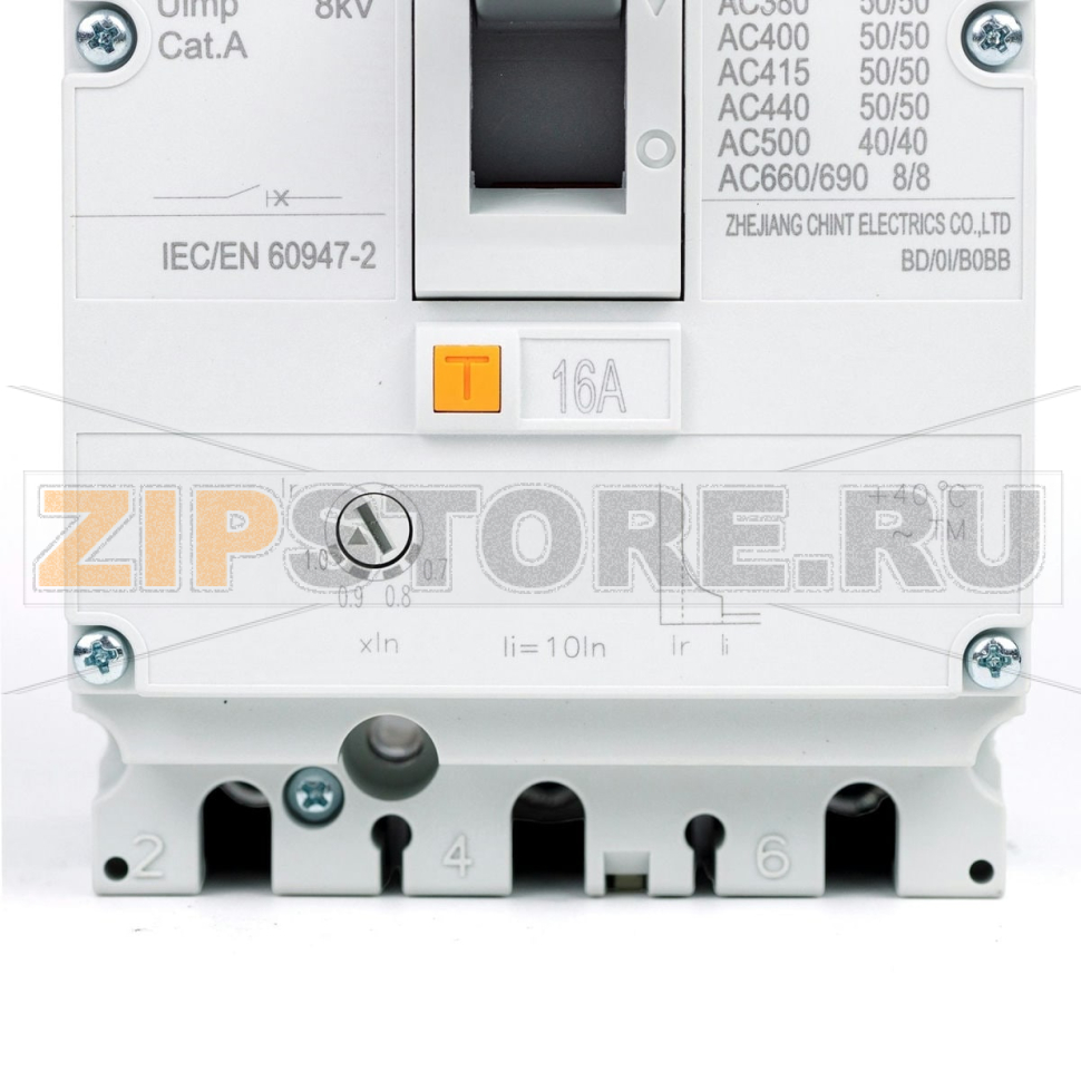 Выключатель автоматический 16 А, 100 кА, 3 полюса Chint NM8N-125H 