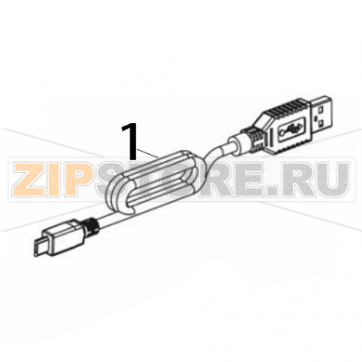 Кабель micro USB TSC TDM-20 Кабель micro USB для принтера TSC TDM-20Запчасть на деталировке под номером: 1