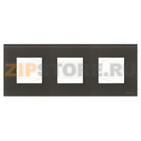 Рамка трехместная, двухмодульная, стекло графит ABB 2CLA227300N3801